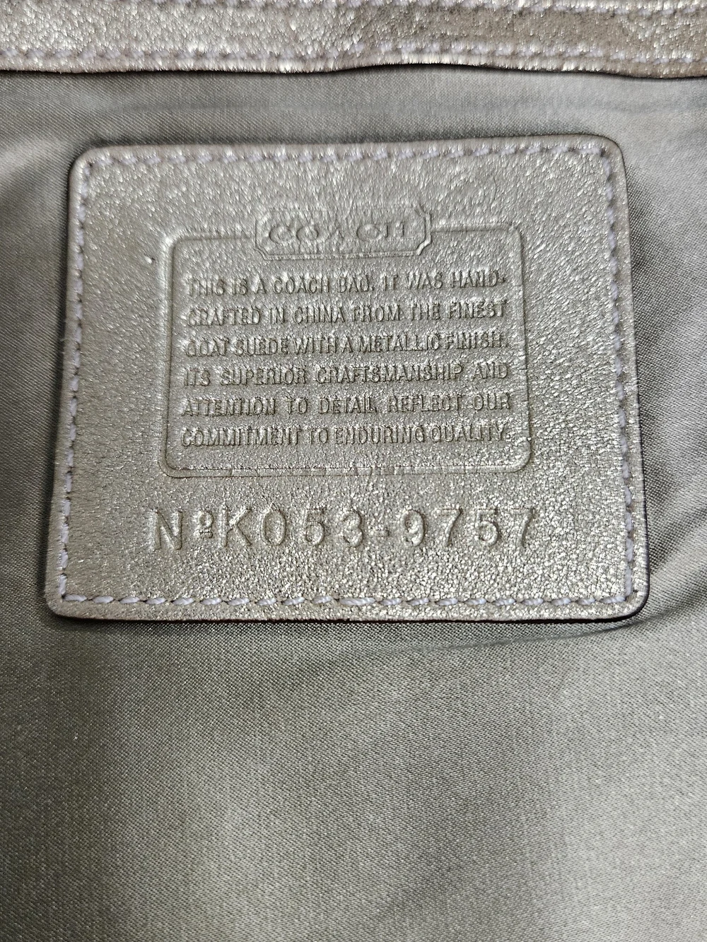 Coach Soho 2005 Limited Edition Metallic Goat Suede Hobo W/Legacy Kisslock